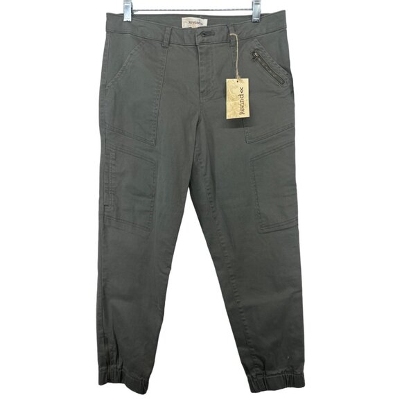 Rewind Womens Pants Sz 11/30 NEW MSRP $50 Army Green Joggers Outdoorsy High Rise - Picture 1 of 16